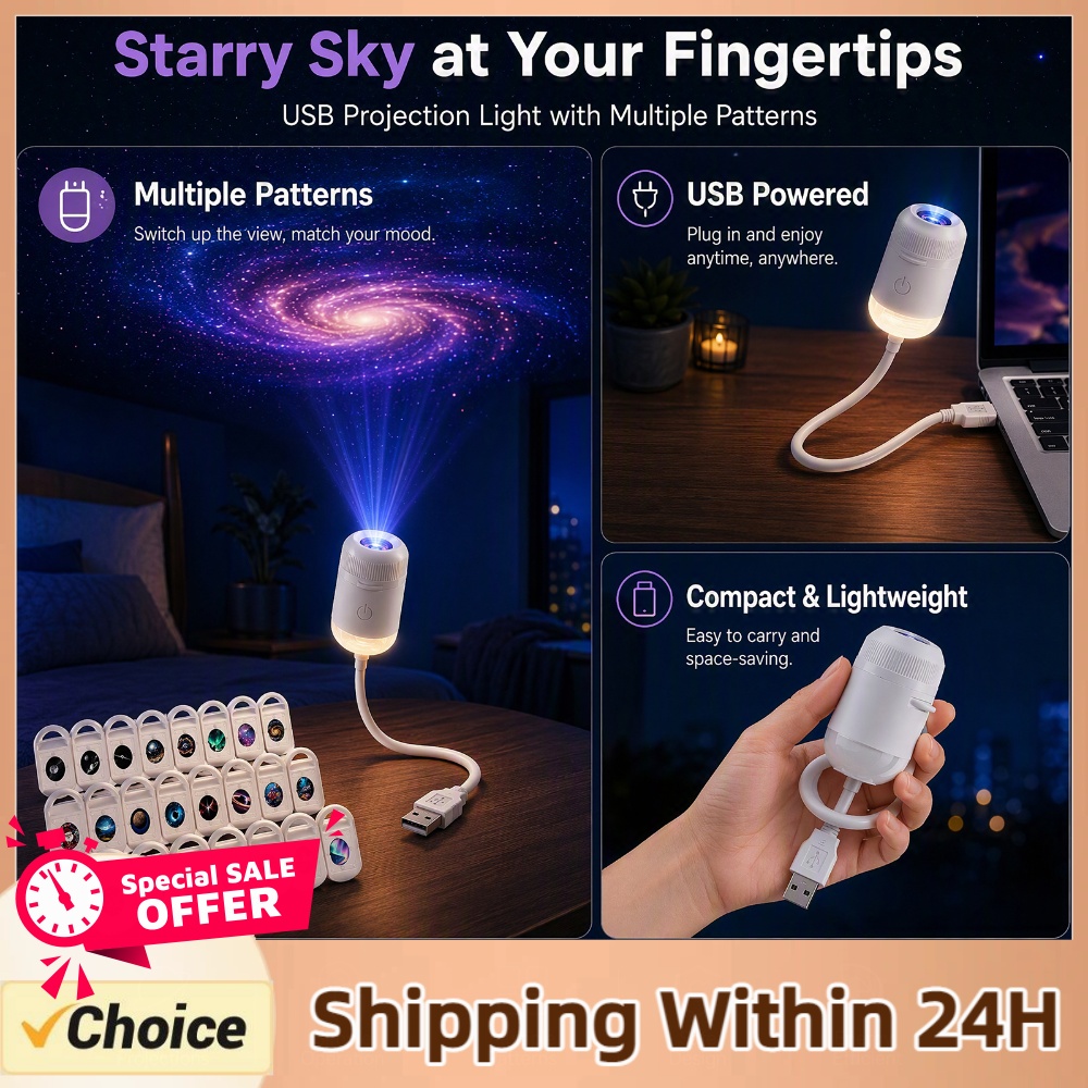 Lighting Decor For Home - Lampu Proyektor Langit Berbintang USB HD,