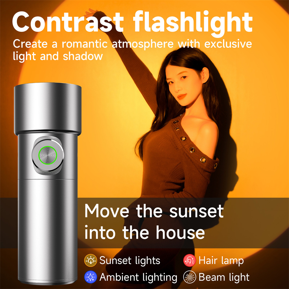 Sunset Lamp Projection - Senter Fotografi BARU 4-Warna RGB LED