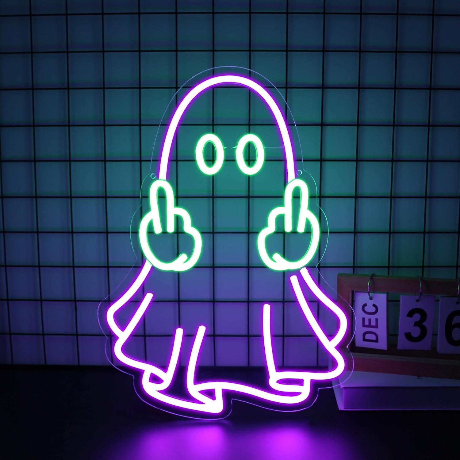 Lighting Decor For Home - Lampu Neon LED USB Ghost Sign,