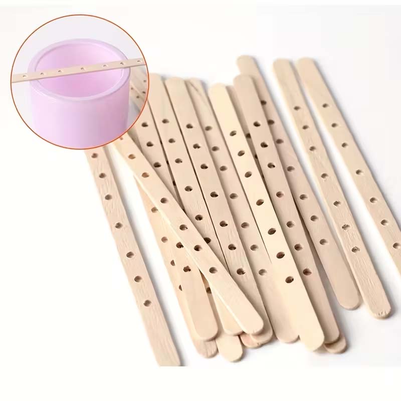 Candle Holder Set - 10/20/50 pcs Penyangga Sumbu Lilin Kayu,