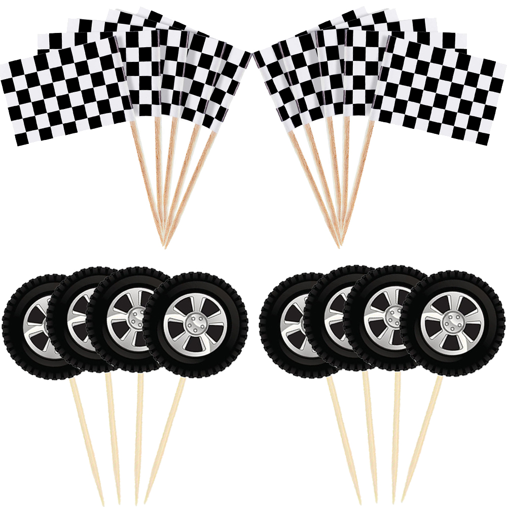 Lighting Mcqueen Birthday Decor - Roda mobil balap pesta kue ban