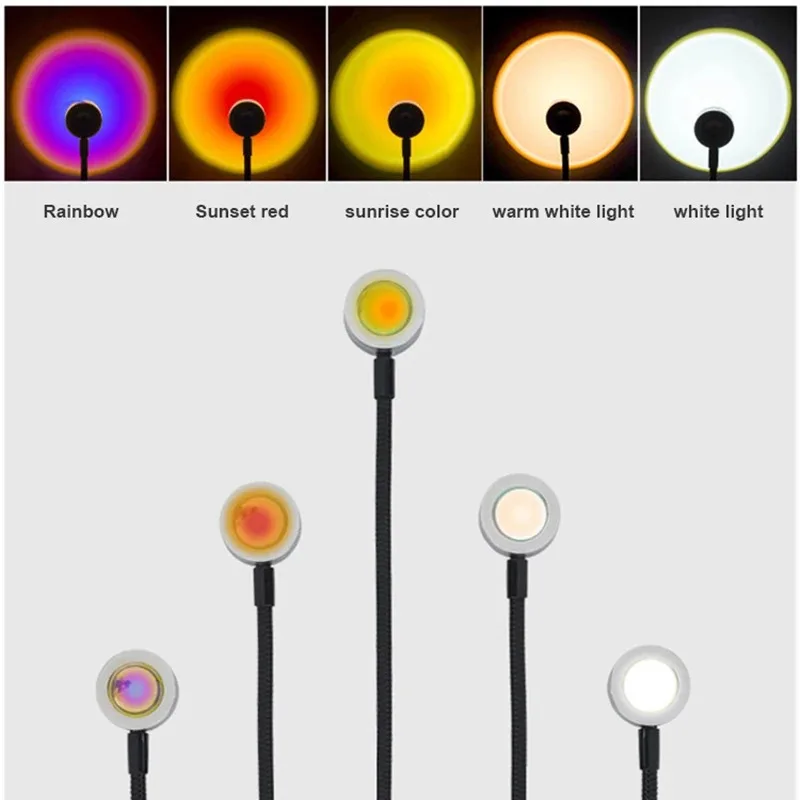 Sunset Lamp Projection - Lampu Proyeksi USB Suasana Pelangi Matahari