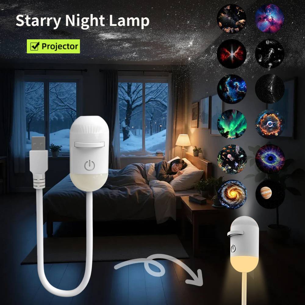 Lighting Decor For Bedroom - Proyektor Bintang Mini Galaxy Lampu Malam