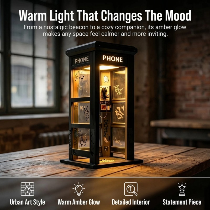 Decor Lighting Sales - Lampu Telepon Booth Tinggi Retro Vintage