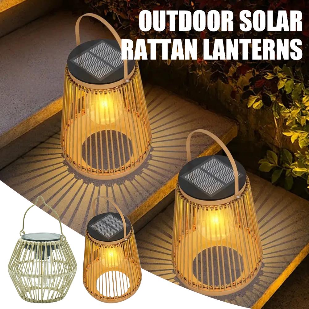 Garden Lighting Decor - Lampu Rotan Tenaga Surya Tahan Air