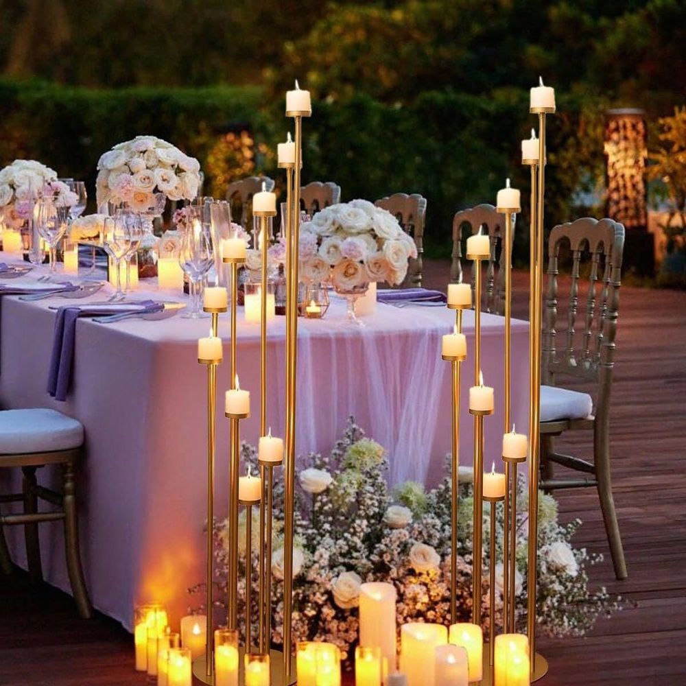 Candle Holder Set - 2 Buah Tempat Lilin 9 Lengan,