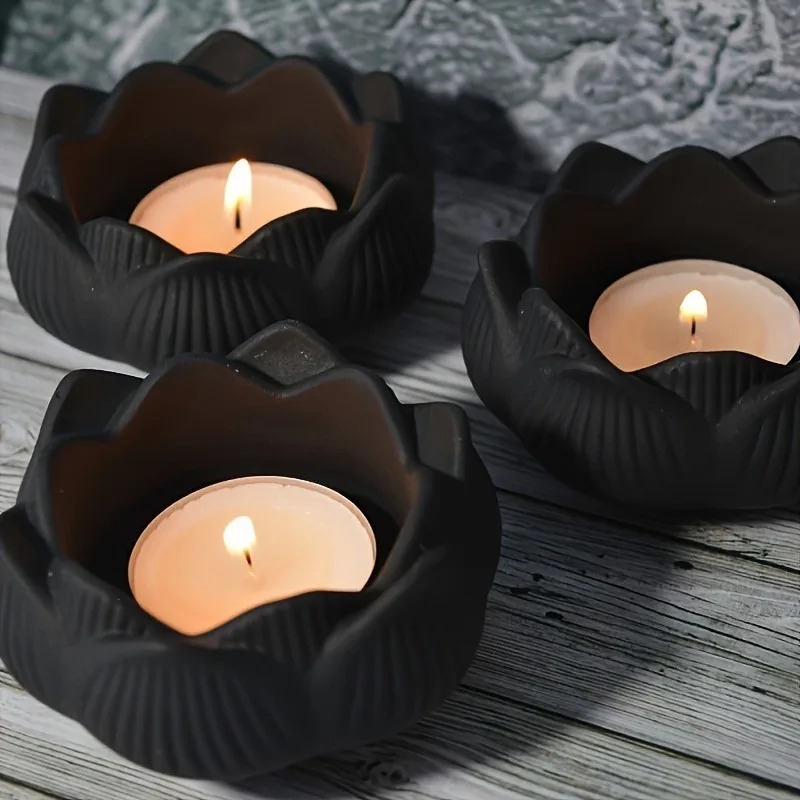 Candle Holder Set - 1 Buah Cetakan Resin Silikon Bunga