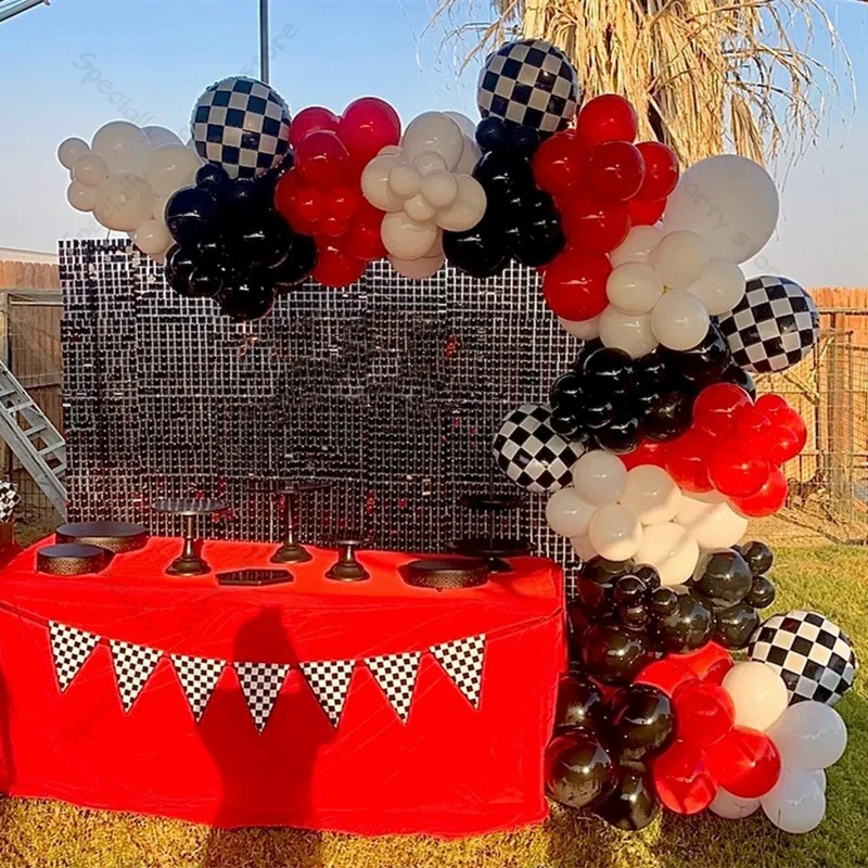 Lighting Mcqueen Birthday Decor - Balon ulang tahun mobil balap 123pcs,