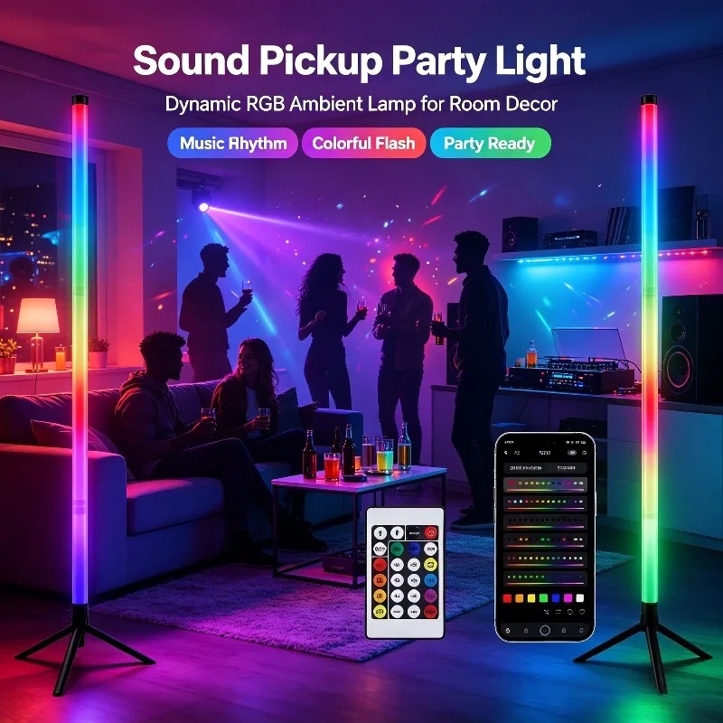 Lighting Decor For Home - 2PCS Lampu Lantai RGB 120CM, Lampu