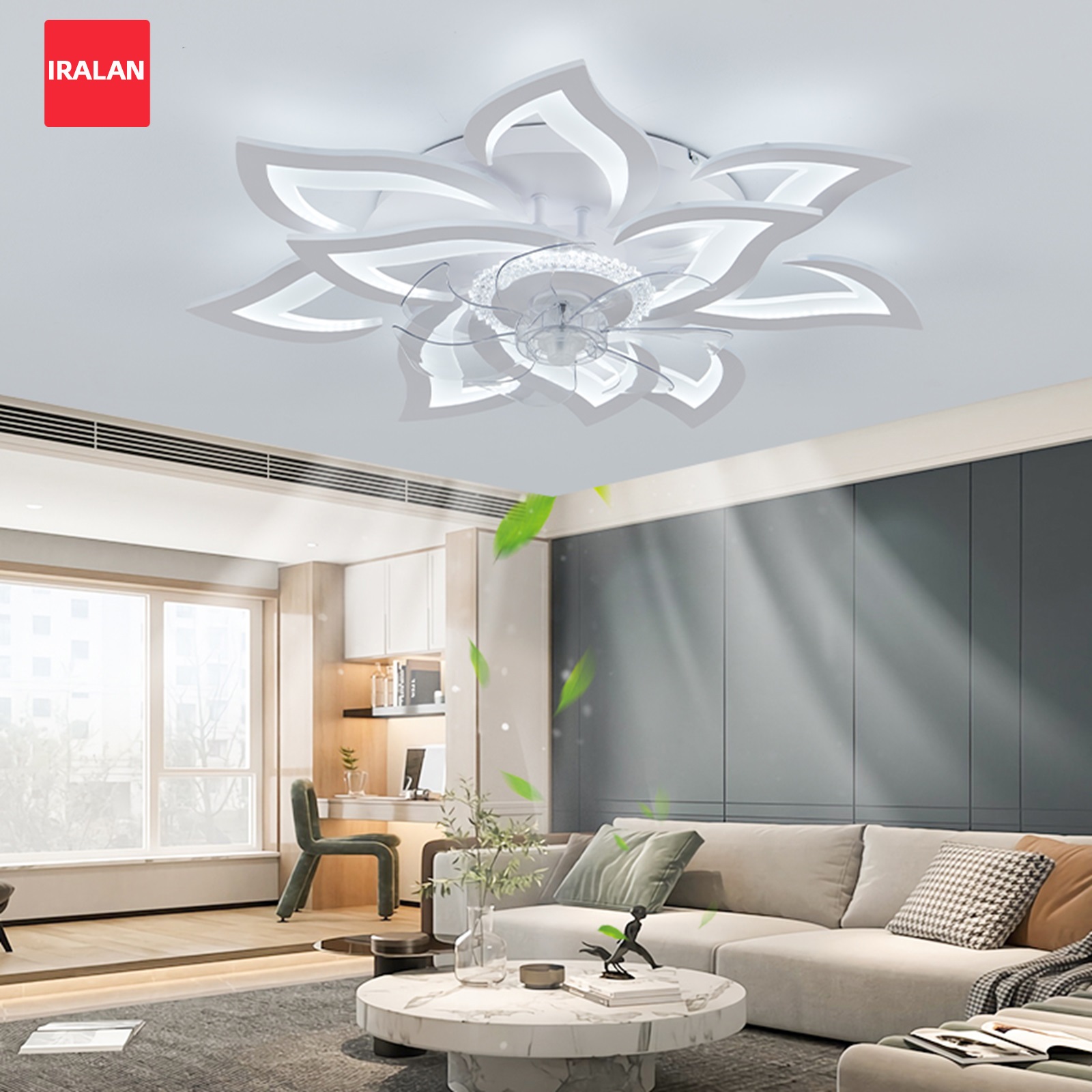 Decor Lighting Ceiling Fans - Kipas Angin Plafon Bunga dengan Lampu