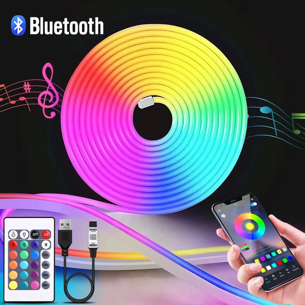 Lighting Decor Items - Lampu Strip LED Neon RGB 1-5m