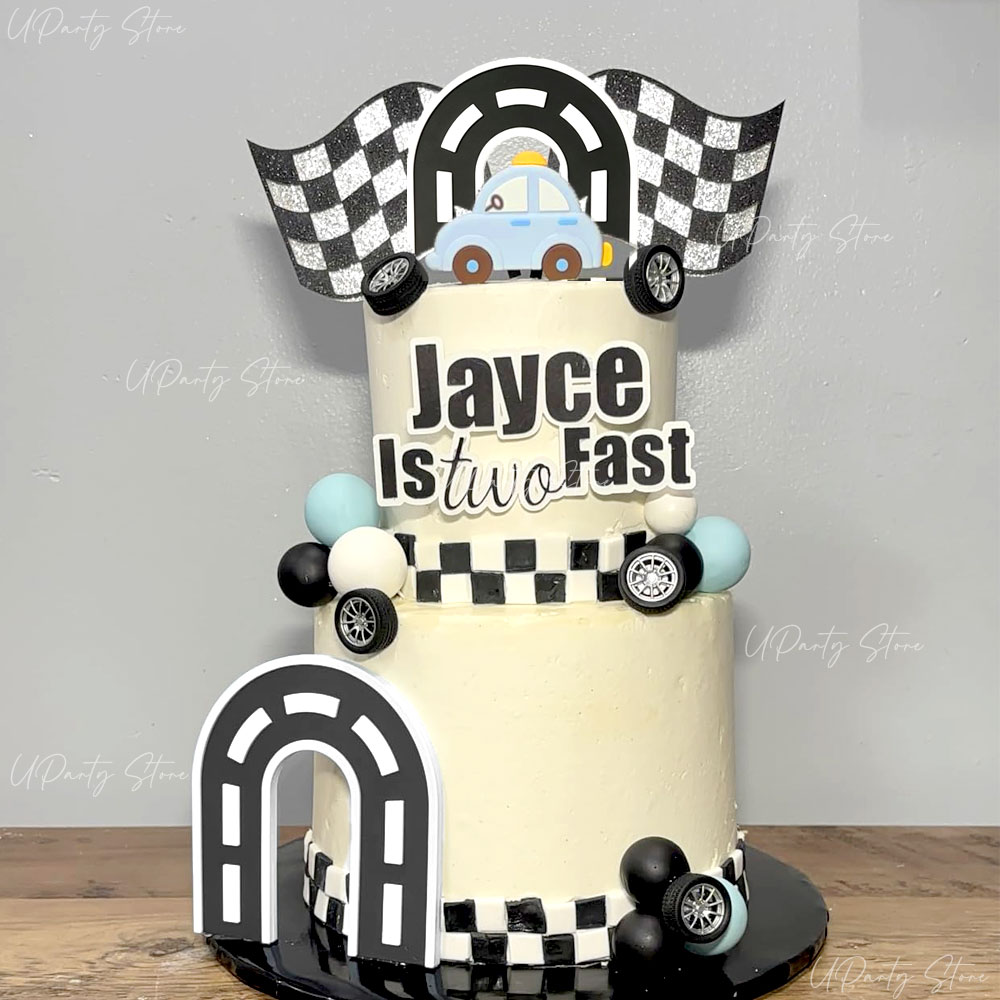 1 Set Hiasan Kue Mobil Vintage - Lighting Mcqueen Birthday Decor ulasan dan harga