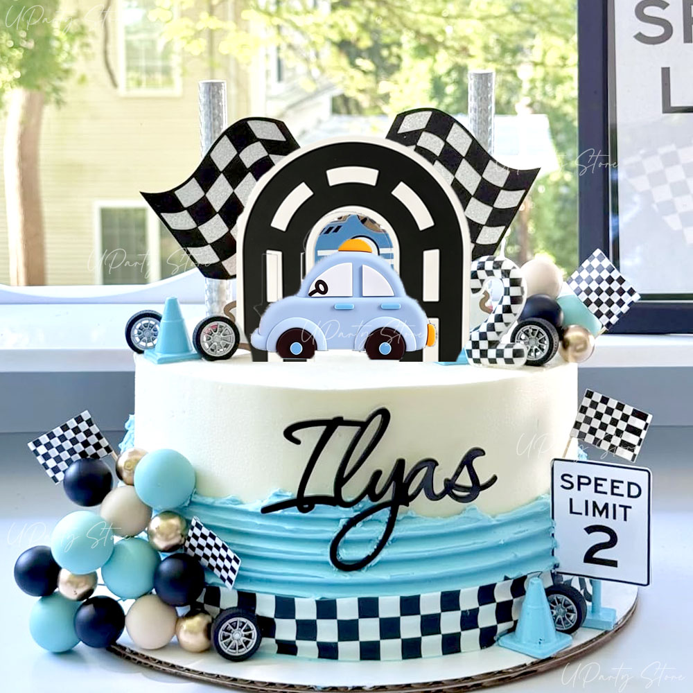 1 Set Hiasan Kue Mobil Vintage - Lighting Mcqueen Birthday Decor ulasan dan harga