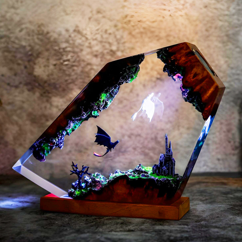 Lampu Malam Resin Kreatif Lamp - Decor Lighting Sales ulasan dan harga