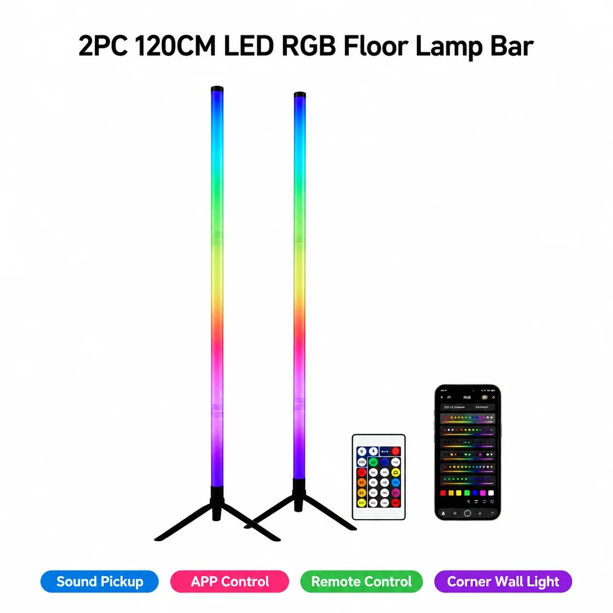 2 Paket Lampu Lantai Sudut LED - Lighting Decor For Bedroom ulasan dan harga