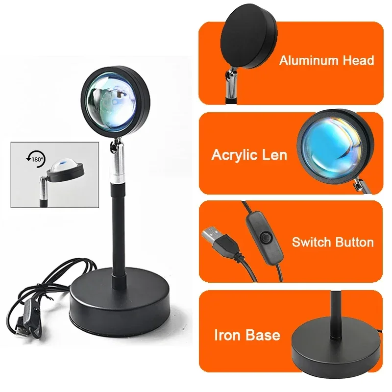 Lampu Suasana Matahari Terbena - Sunset Lamp Projection ulasan dan harga