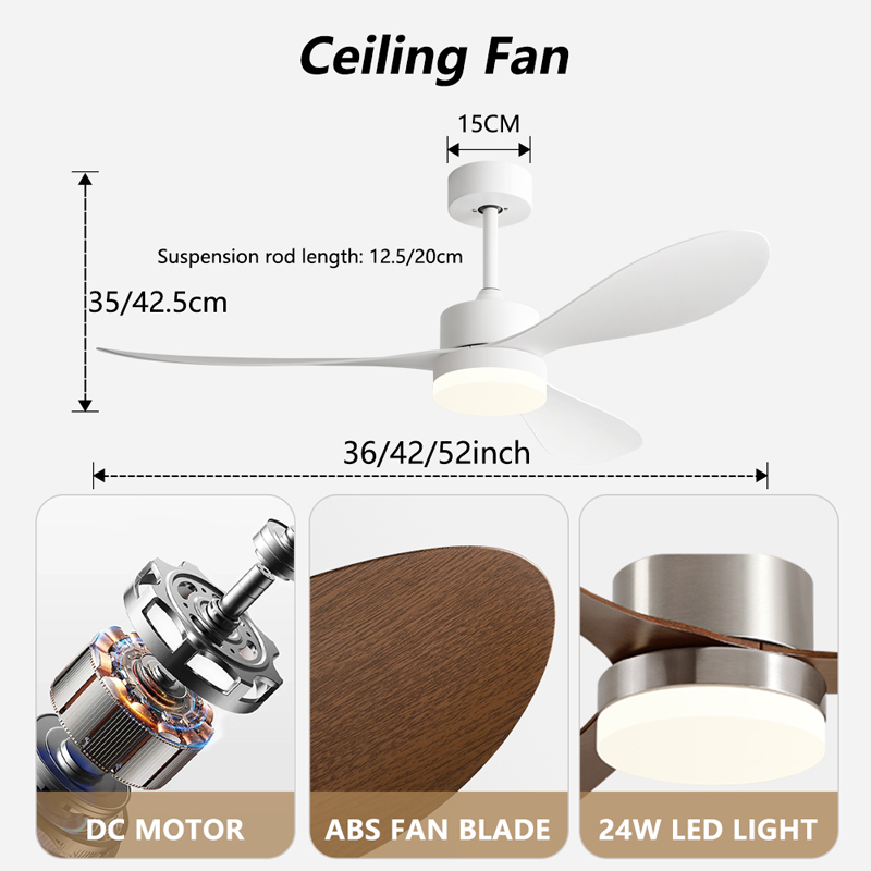 Kipas Angin Plafon 36/42/52 In - Decor Lighting Ceiling Fans ulasan dan harga