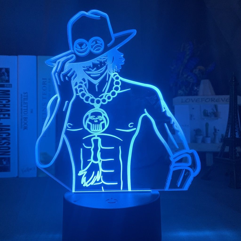 One Piece Ace Anime Kartun Luc - Lighting Decor Items ulasan dan harga