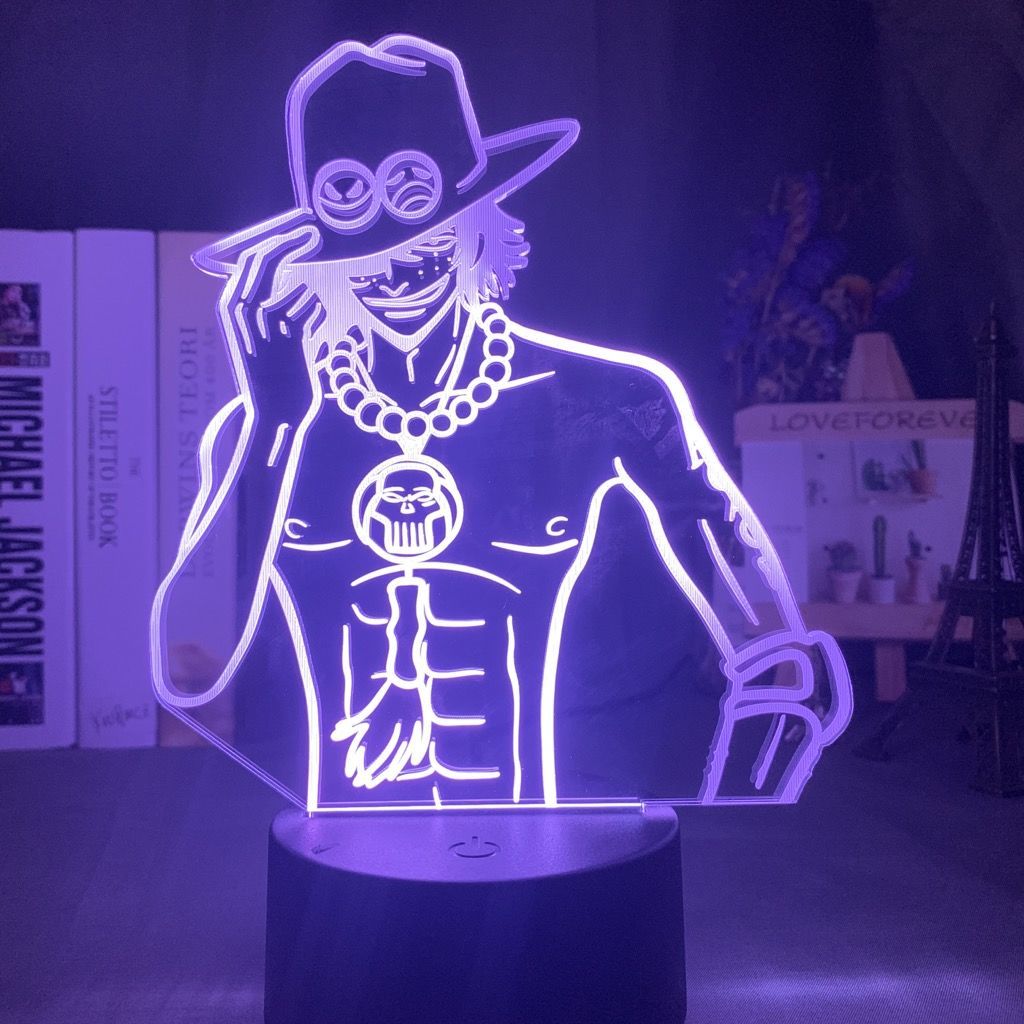 One Piece Ace Anime Kartun Luc - Lighting Decor Items ulasan dan harga