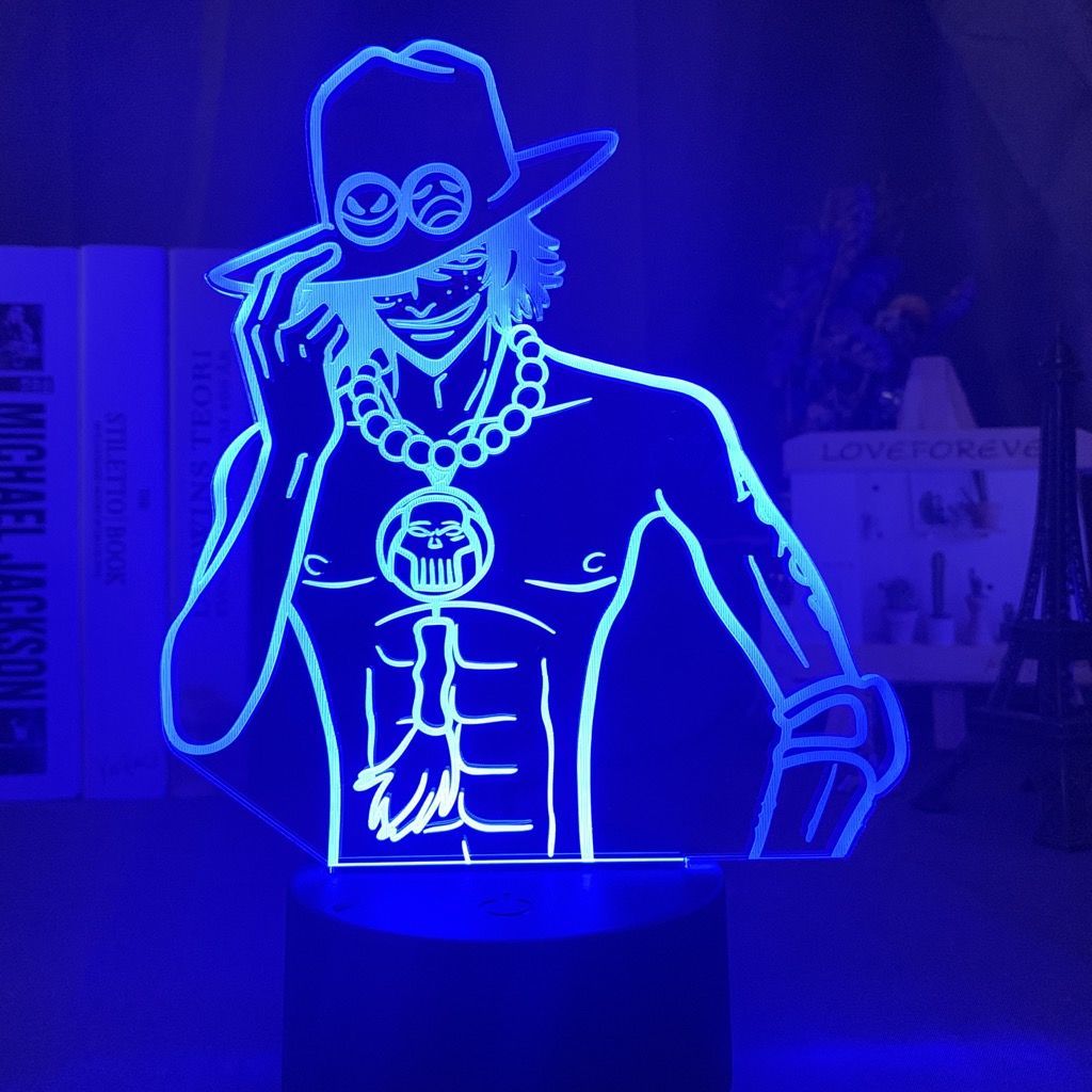 One Piece Ace Anime Kartun Luc - Lighting Decor Items ulasan dan harga