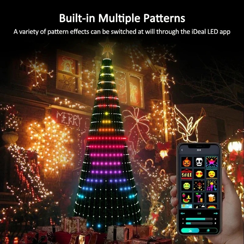 Lampu Pohon Bintang Natal RGB  - Lighting Decor For Home ulasan dan harga