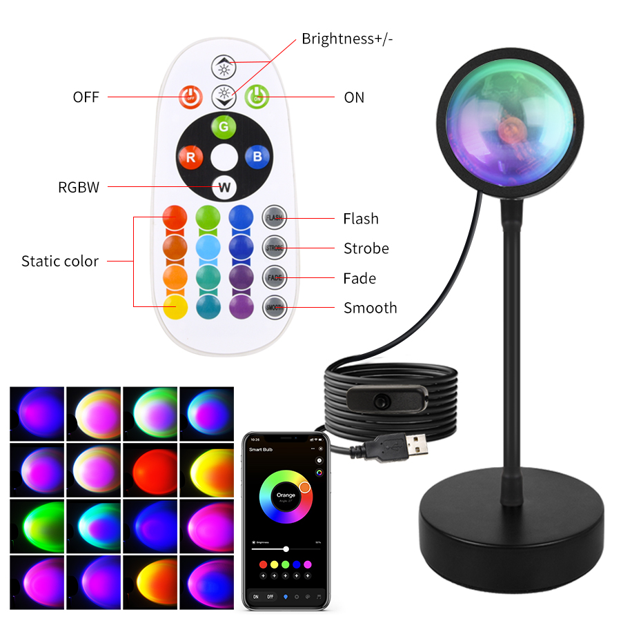 Lampu matahari terbenam pintar - Sunset Lamp Projection ulasan dan harga
