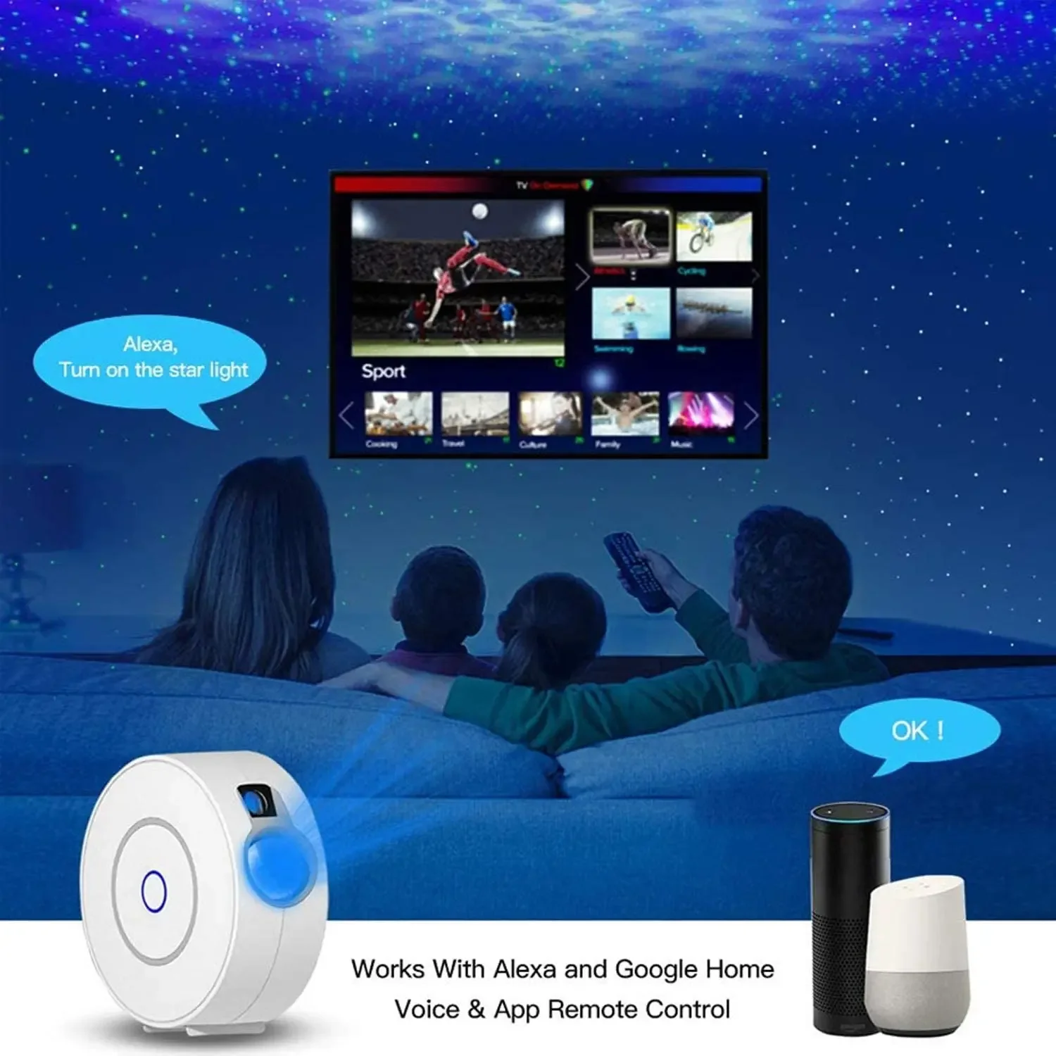 Tuya proyektor Aurora Galaxy S - Sunset Lamp Projection ulasan dan harga