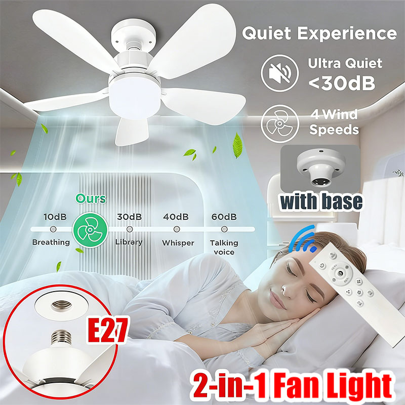 E27 Lampu Kipas Langit-langit  - Decor Lighting Ceiling Fans ulasan dan harga