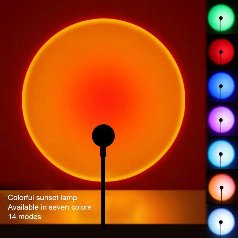 1-4 Buah Lampu Matahari Terben - Sunset Lamp Projection ulasan dan harga