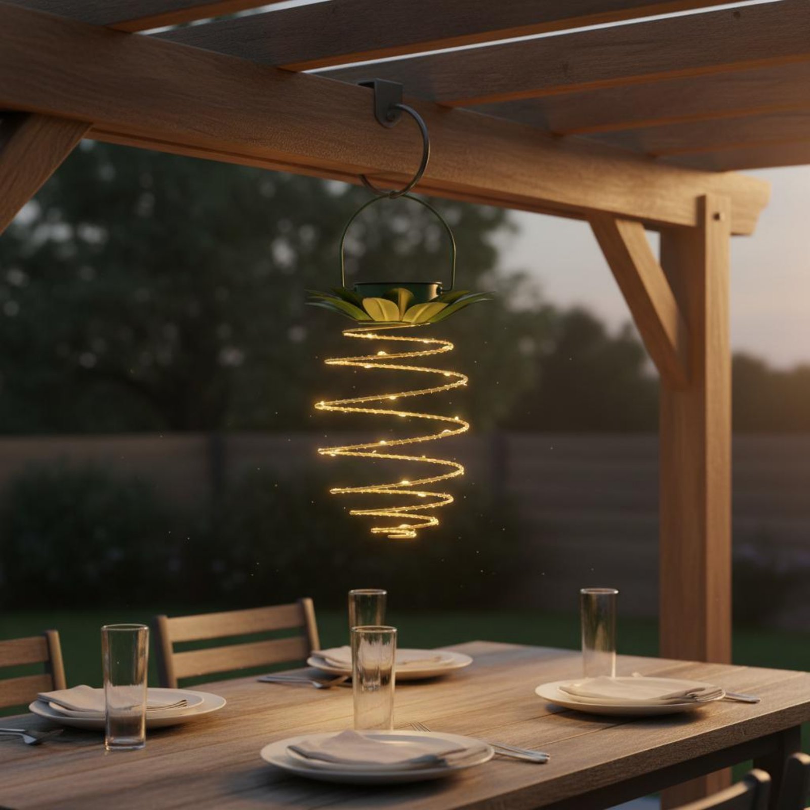 2 Buah Lampu Nanas Tenaga Sury - Garden Lighting Decor ulasan dan harga