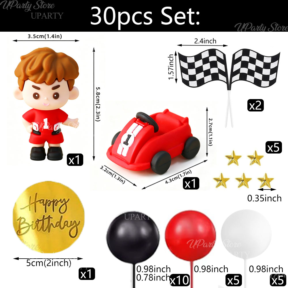Hiasan Kue Mobil Balap Merah,  - Lighting Mcqueen Birthday Decor ulasan dan harga