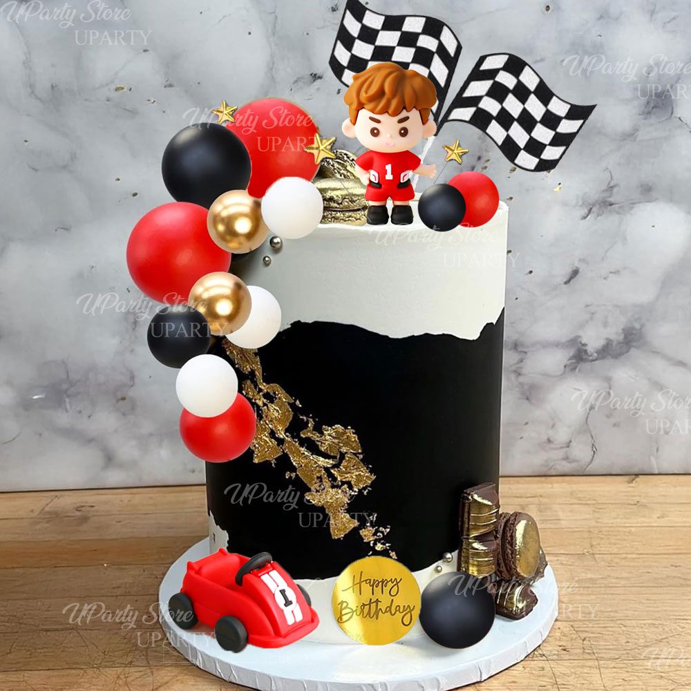 Hiasan Kue Mobil Balap Merah,  - Lighting Mcqueen Birthday Decor ulasan dan harga