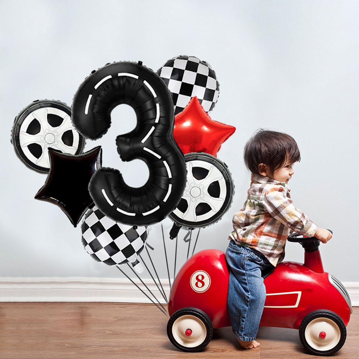 Balon ulang tahun mobil balap  - Lighting Mcqueen Birthday Decor ulasan dan harga