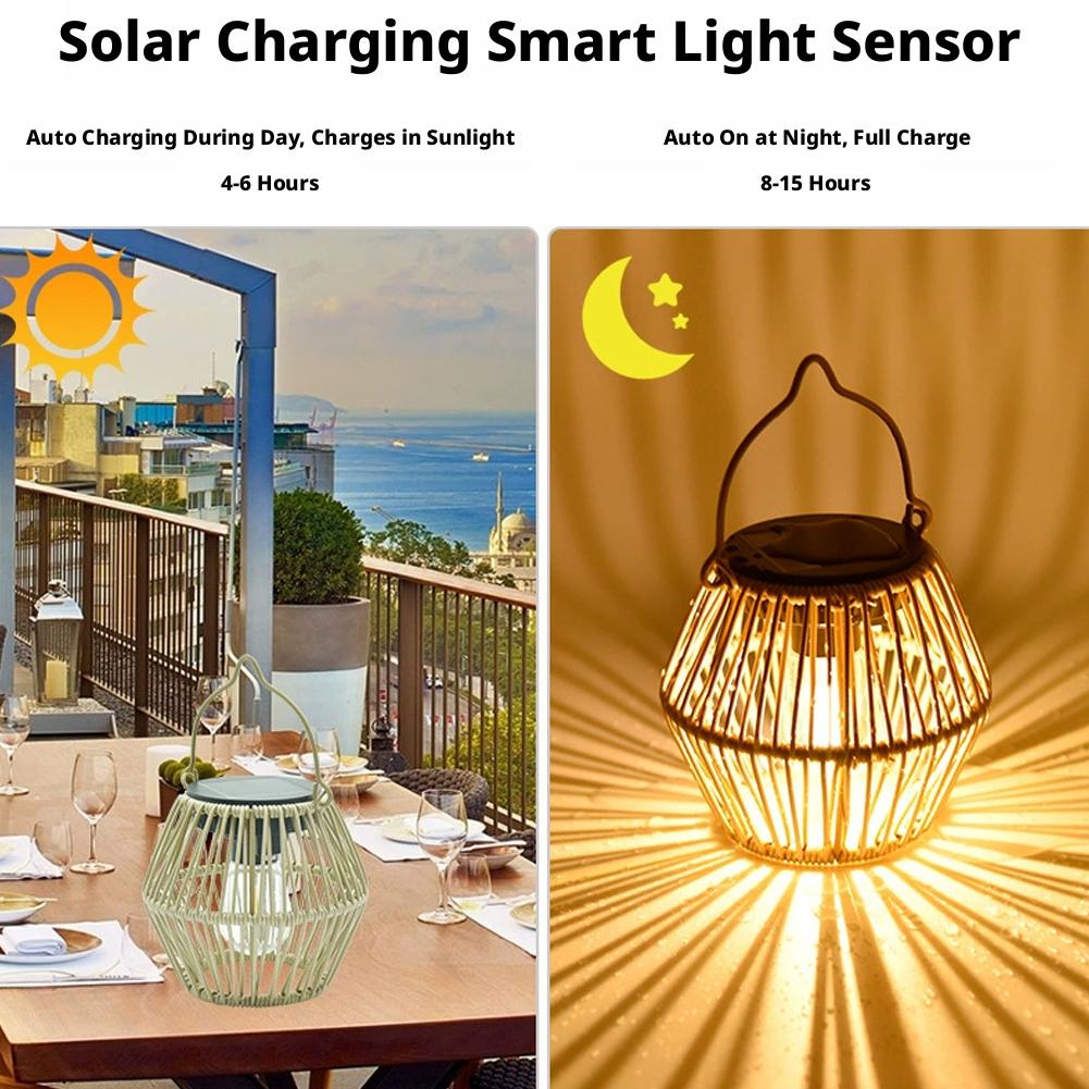 Lampu Rotan Tenaga Surya Tahan - Garden Lighting Decor ulasan dan harga