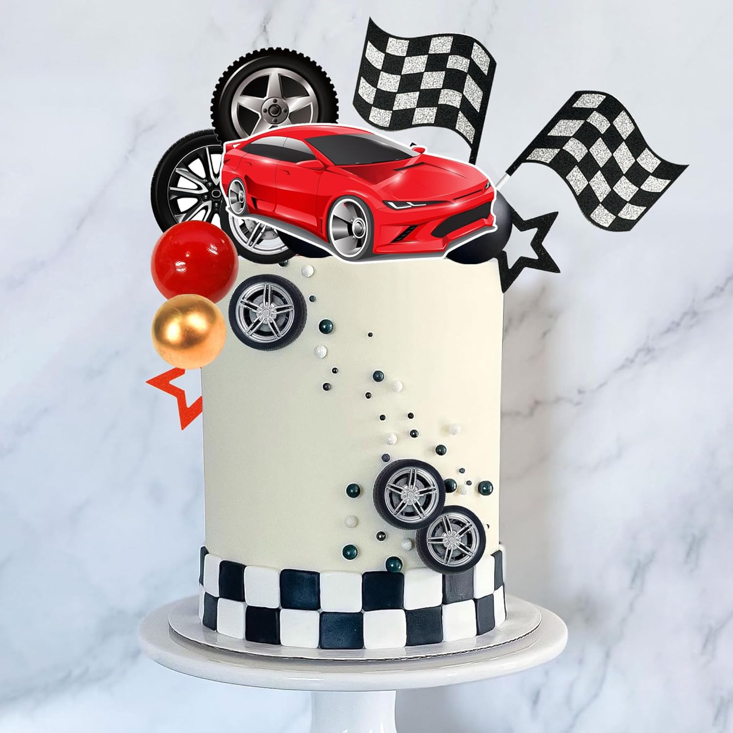 27 Buah Dekorasi Kue Ban Punca - Lighting Mcqueen Birthday Decor ulasan dan harga