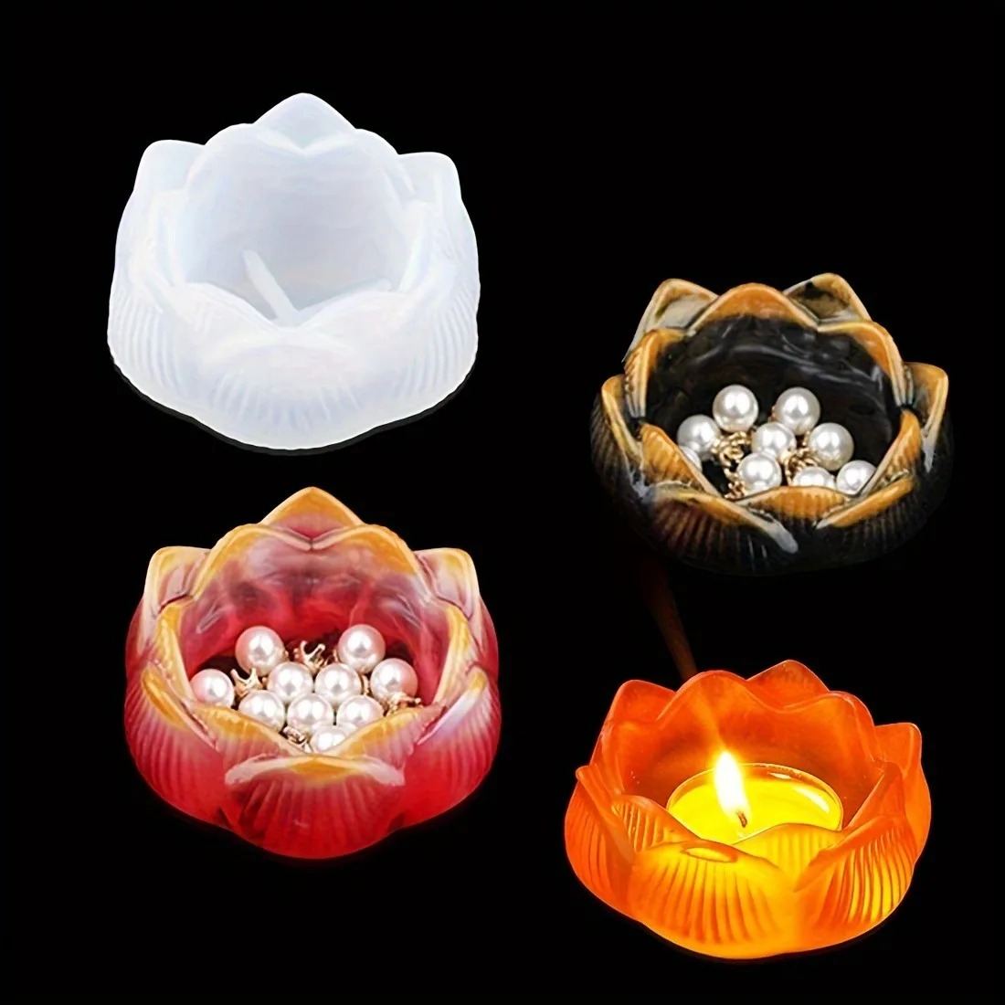 1 Buah Cetakan Resin Silikon B - Candle Holder Set ulasan dan harga