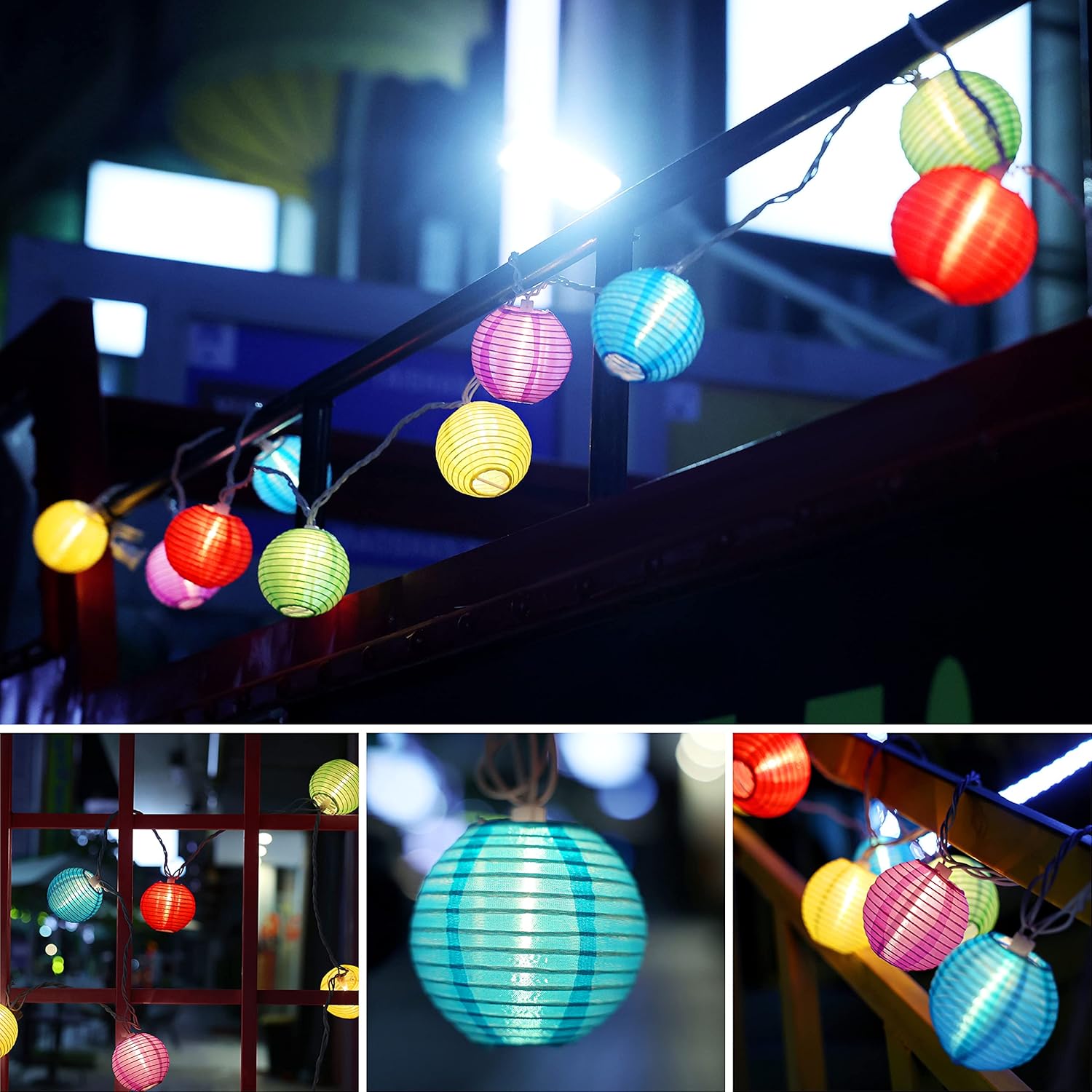 Lampu Tali Lentera Surya Lampu - Lantern Paper Solar ulasan dan harga