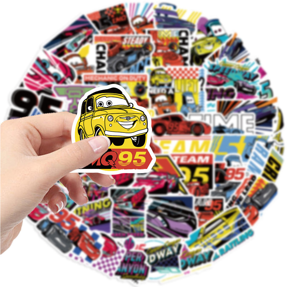 10/30/50/100 Buah Stiker Mobil - Lighting Mcqueen Birthday Decor ulasan dan harga