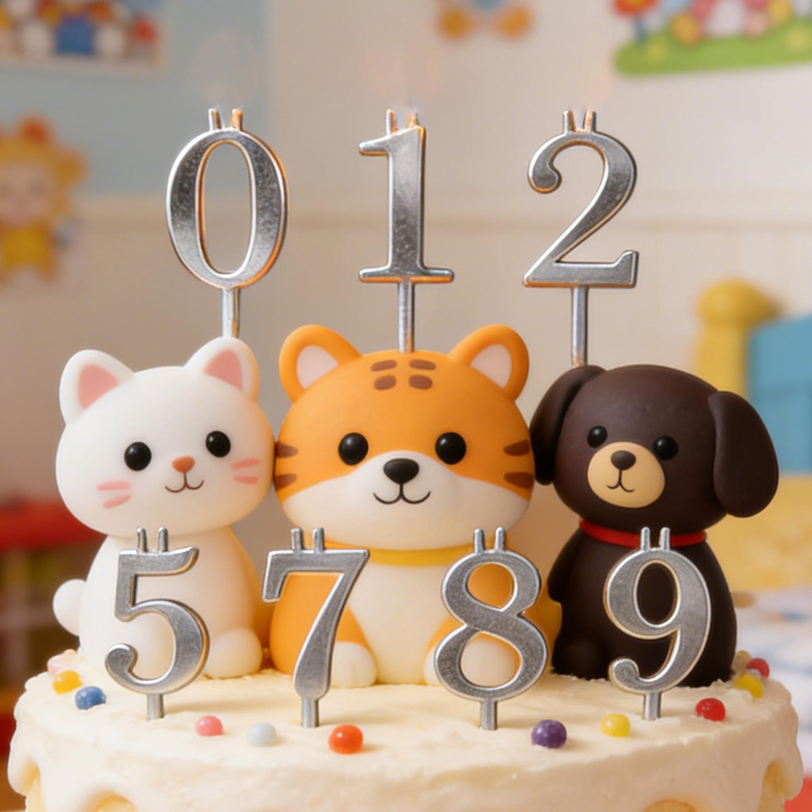 10pcs 0-9 Hiasan Kue Angka Log - Candle Holder Set ulasan dan harga